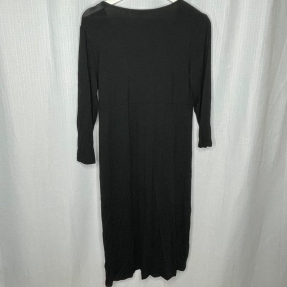 Boden Black Empire Waist Wrap Knit Dress Long - Picture 4 of 4